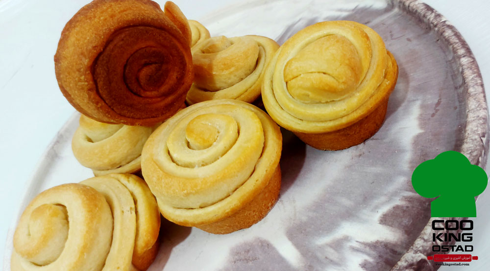 نان رول کره ای خانگی استاد آشپزی